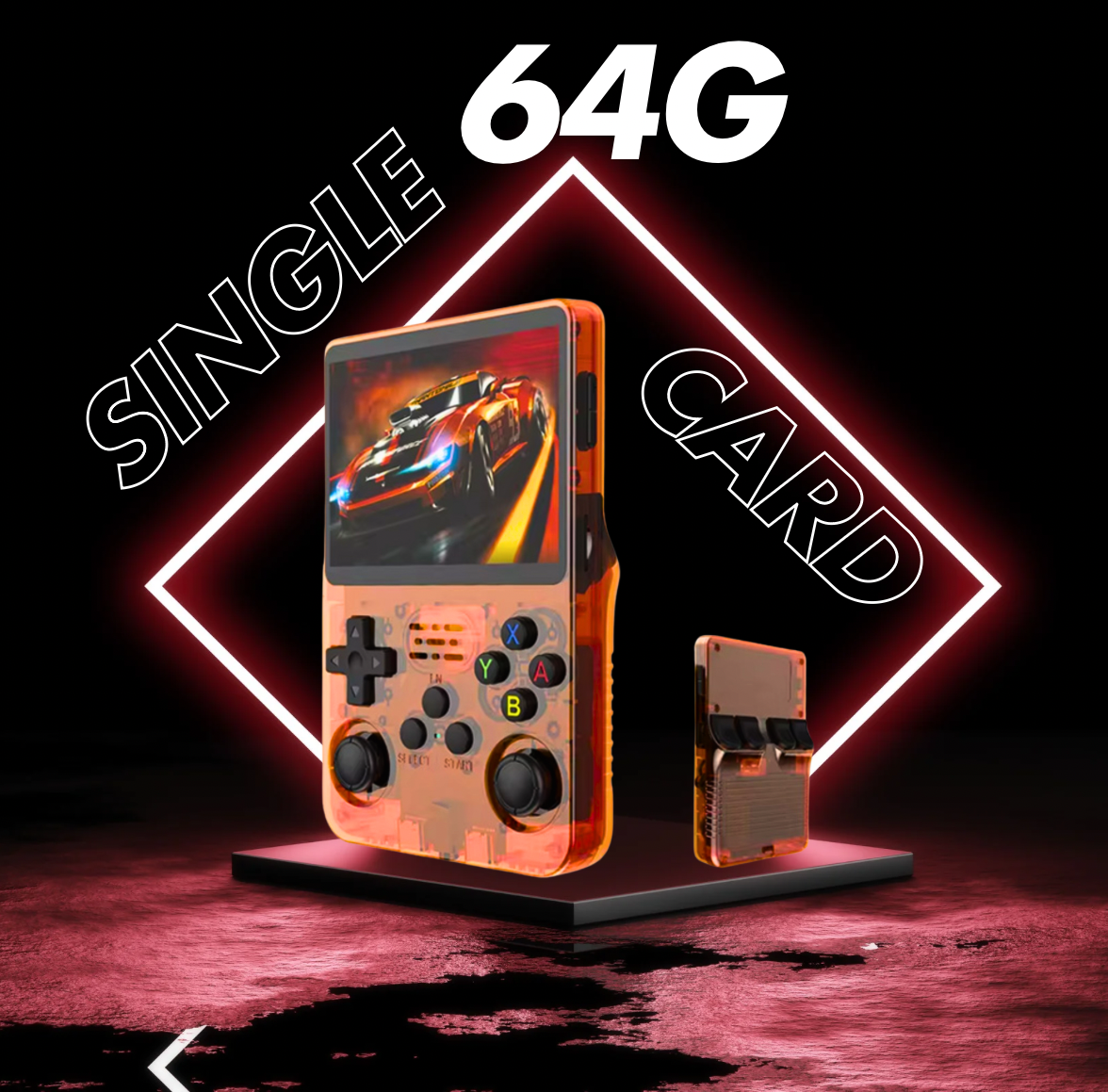 Pixel Core 44 Retro R36S Portable Video Game Console - EXCLUSIVE Orange