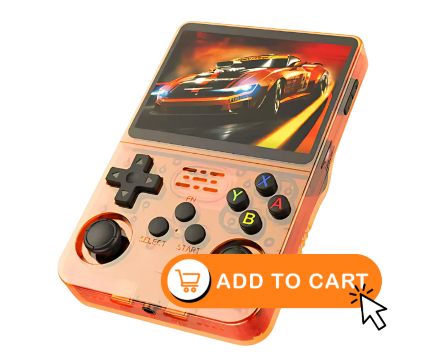 Pixel Core 44 Retro R36S Portable Video Game Console - EXCLUSIVE Orange